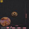Copper-Plated Sand Gold DIY Flying Saucer Beads with Auspicious Cloud and Hammer Texture Spacer Pieces