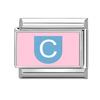 New Lovely 26 English Letter Pink Italian Charm Links Fit 9MM Stainless Steel Bracelet Women Men DIY Birthday Making Gift