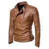 European and American Men's Leather Jacket Men's Youth Standing Collar Punk Men's Motorcycle PU Leather Jacket
