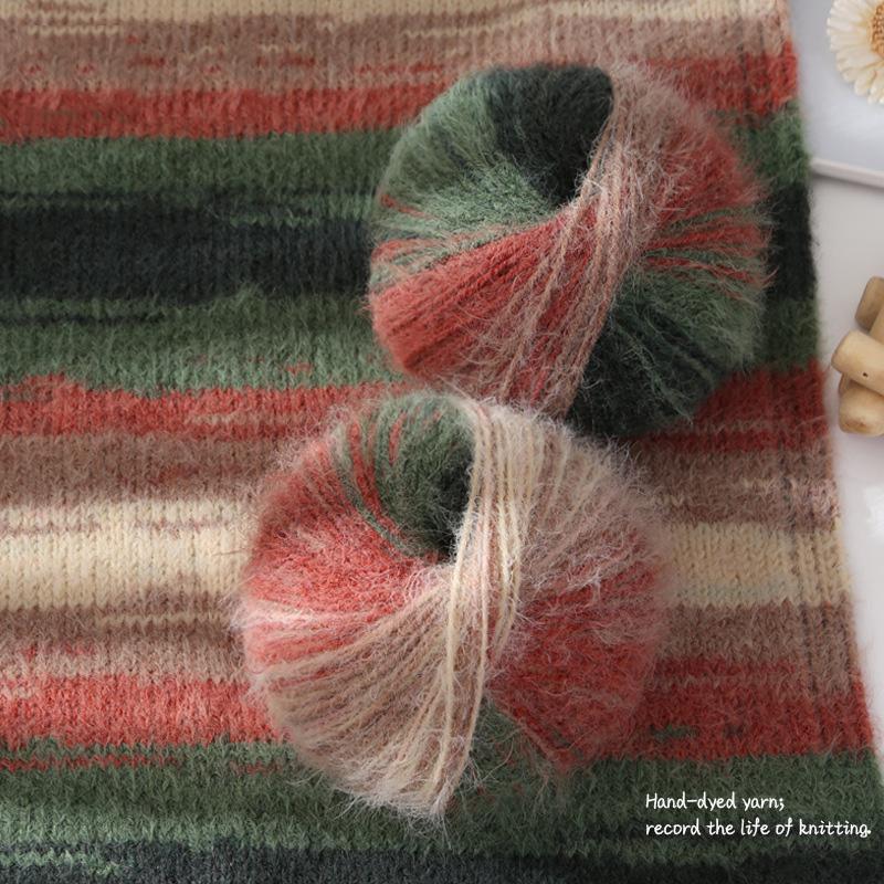 

100 г/моток Вязаный свитер Мягкий Теплый Градиент Принадлежности для вязания Смесь шерсти Сделай сам Мохеровая пряжа Шарф Шапка Шерстяная нить