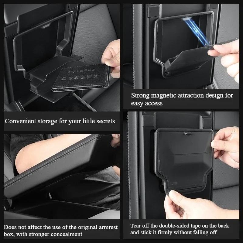 Armrest Hidden Storage Box For Tesla Model Y YL Juniper Standard Model 3 2026 Highland Box Console Organizer Center Console Case