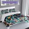 3pcs Genshin Impact Characters Duvet Cover Set, Includes 1 Duvet Cover and 2 Pillowcases,Skin-Friendly&Comfortable Fabric,Suitable Bedding Sets