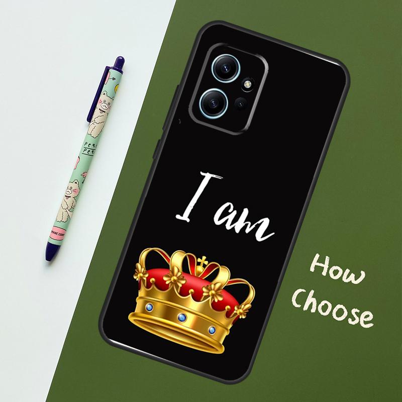 

King Queen Crown Case For Xiaomi Redmi Note 14 10 11 12 13 15 Pro Plus Cover For Redmi 15 13C 12C 10C 14C 15C Redmi Note 11 Pro