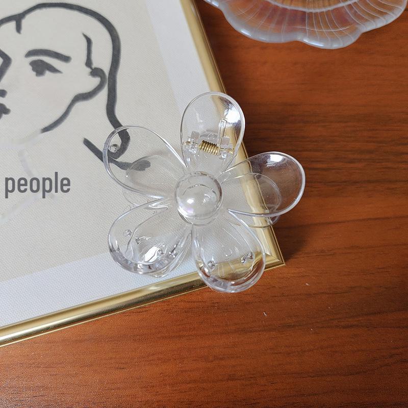 Hot-Selling European & American Hair Accessories: Shark Clip, Frosted Diamond Flower Hairpin