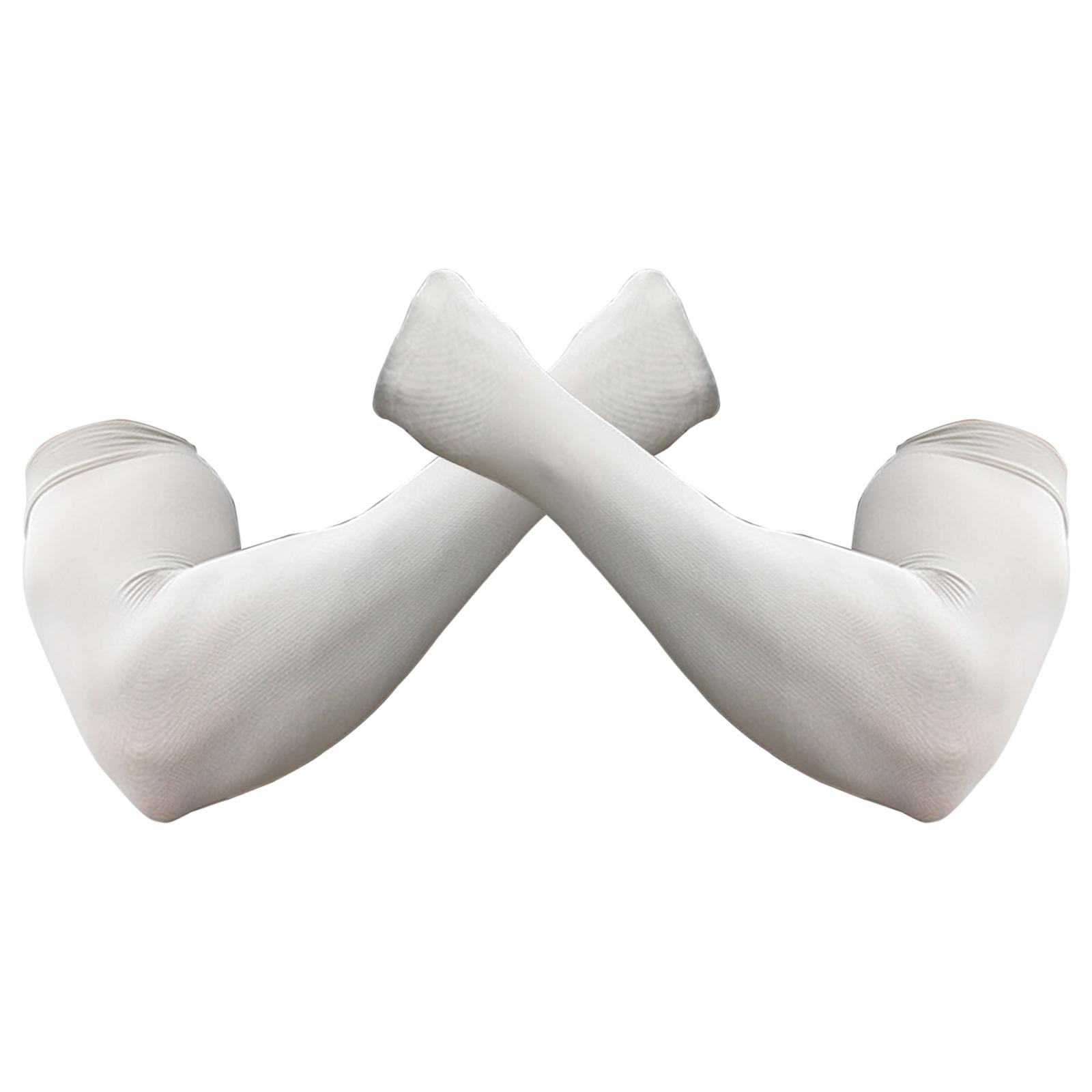 

Sun Protection Cooling Arm Sleeves for Female Male Outdoor Activity Cooling Sleeves High Absorbent Ice Silk Arm Cover светло-серый