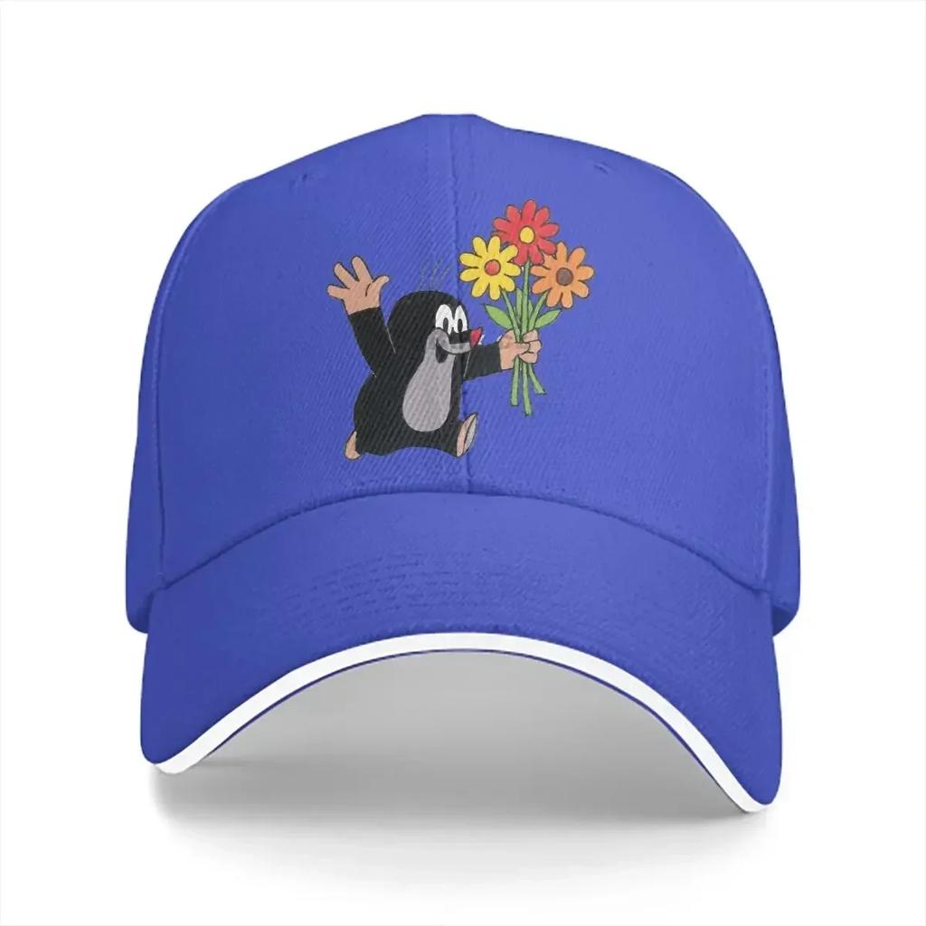 Sommerkappe Schirmmütze Niedliche Blumen Hip-Hop-Kappen Krtek Die Maulwurfs Mützen