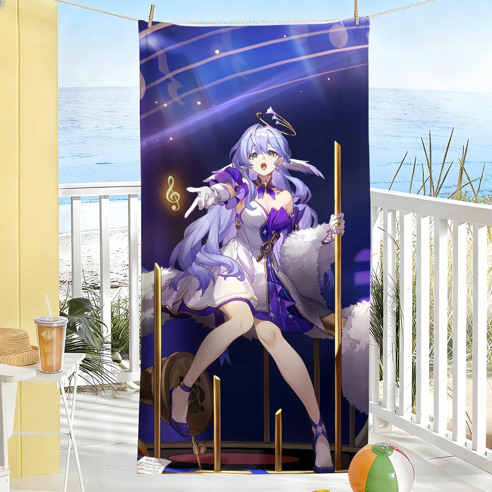 Honkai Star Rail Robin Towel Soft Pool Gift For Travel Gym Shower Camping Quick Dry Sports Large Beach Towels