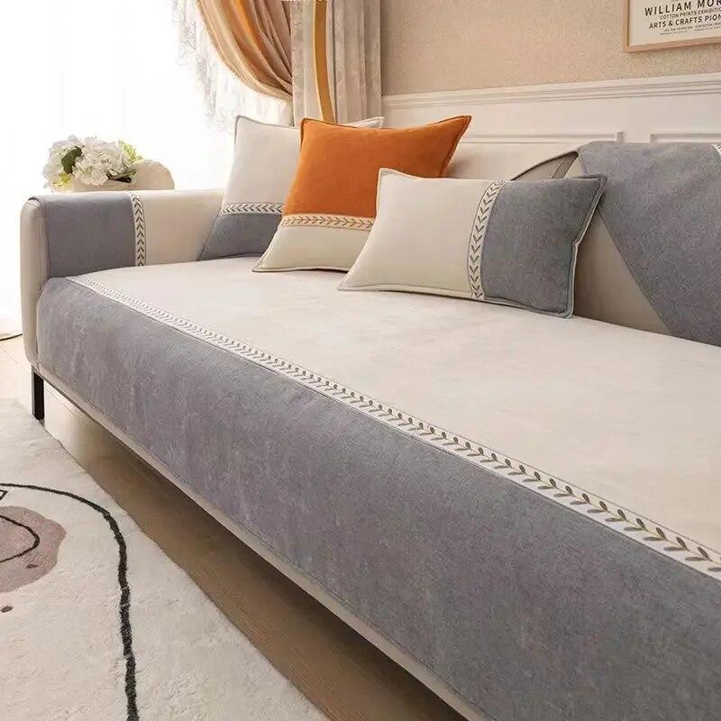 

Подушка для дивана из синели, всесезонный простой современный нескользящий универсальный чехол для спинки, полотенце и ткань 70x70cm