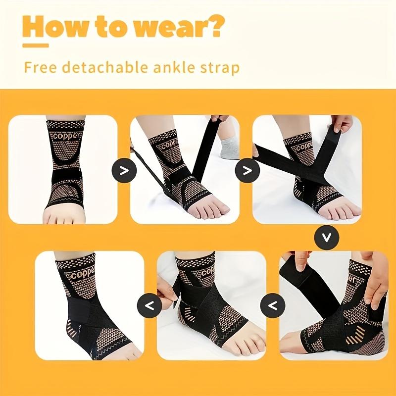 2 Pieces Ankle Brace Adjustable Compression Ankle Splint Ankle Protection Sports Bandage Ankle Protection Outdoor Running Cycling Protective Gear