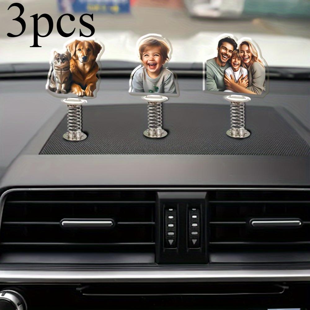 

3 шт. Акриловый автомобильный рокер на пружинах, изготовленный на заказ, форма автомобиль стол для пар, друзей, домашних животных, специальный эффект формы, изготовленный на заказ по фотографиям, милая форма