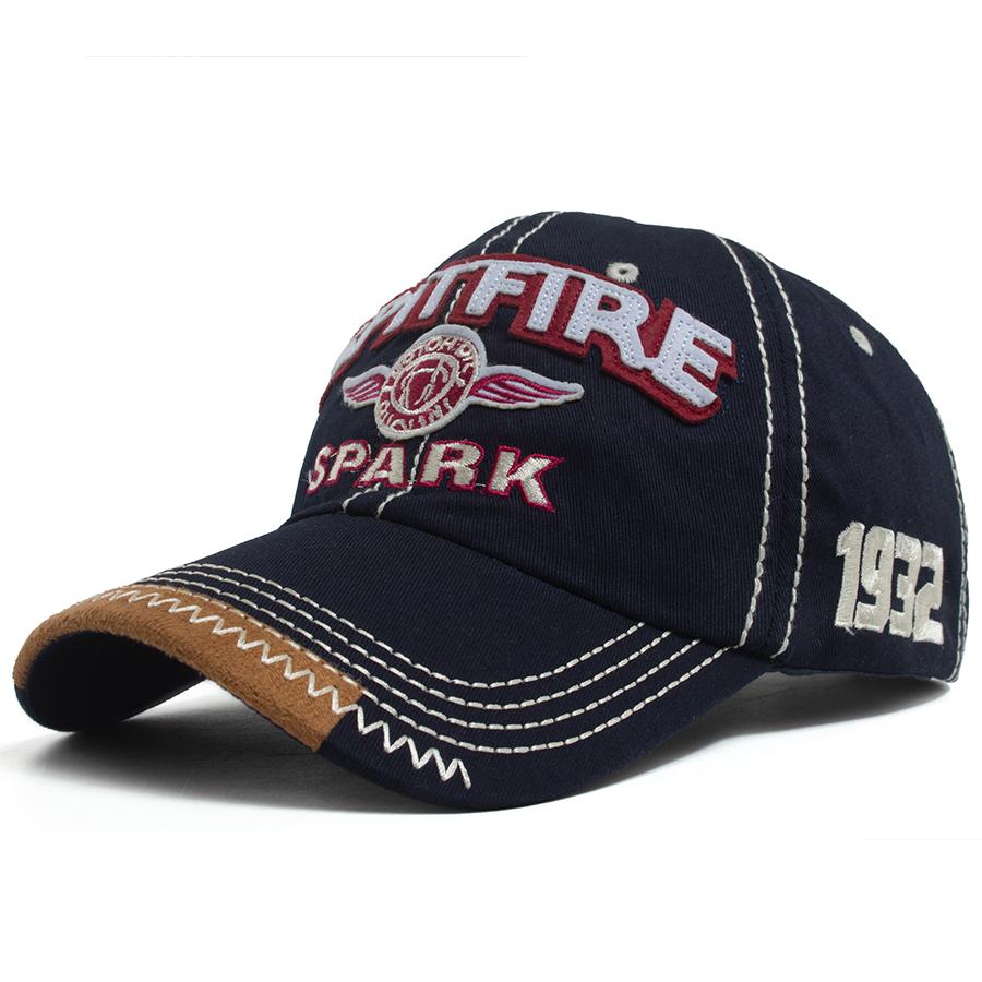 Retro SPITFIRE Embroidery Baseball Cap Sports Men Women Vintage Distressed Trucker Hat Sun Visor Snapback Contrast Stitching