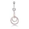 Belly Button Ring Cubic Zirconia Sugical Steel Round  Belly Body Jewelry for Women  Belly Piercing