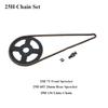 25H 7T Front Sprocket & 68T 26mm Rear Sprocket 136 Links Chain for 49cc Mini Pocket Bike 2 Stroke Mini Moto Pocket Bike ATV Quad