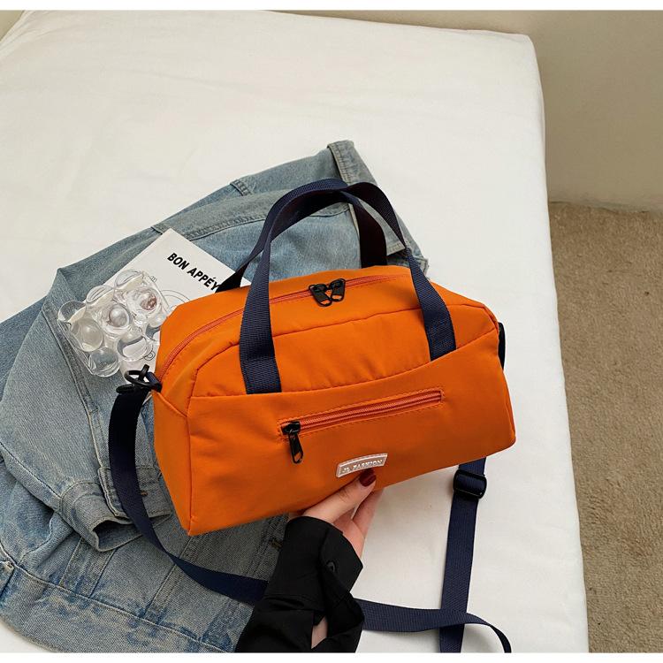 

2025 new bowling bag trendy large capacity hand bag simple foreign style outdoor sports leisure shoulder messenger bag оранжевый