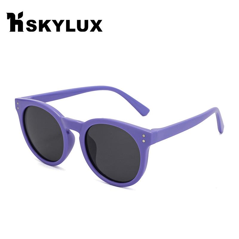 Children's Polarized Retro Round Sunglasses - Soft Frame, Anti-UV Protection, Unisex.