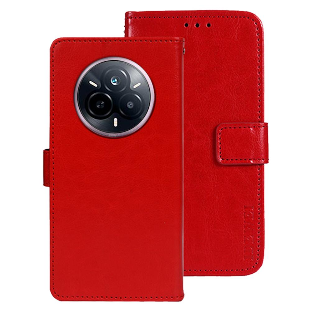 For Realme 14 Pro 5G Stand Case Crazy Horse Texture Leather Phone Cover