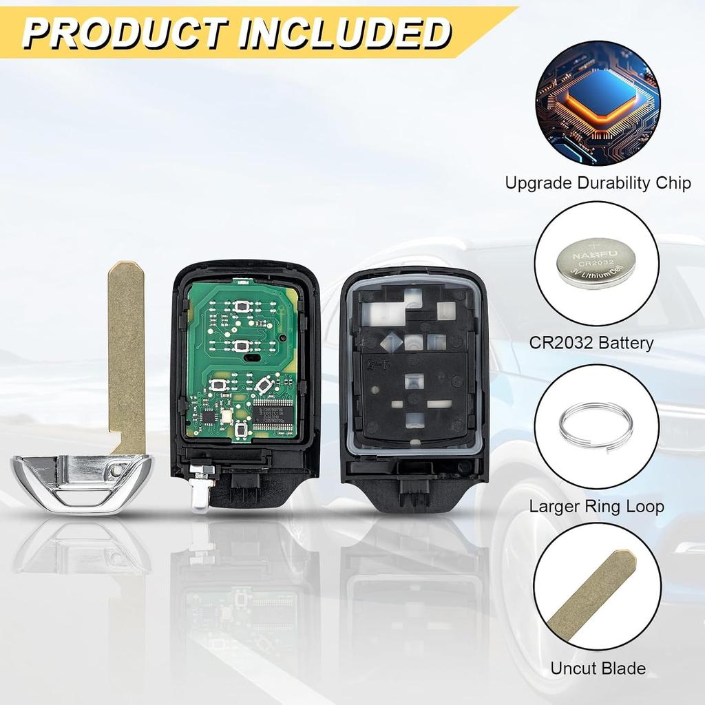 Key Fob Replacement for 2016-2021 Honda Pilot/ 2017-2022 Honda CRV 5-Door/ 18-21 Civic Car Keyless Entry Remote Control, KR5V2X, 5 Buttons