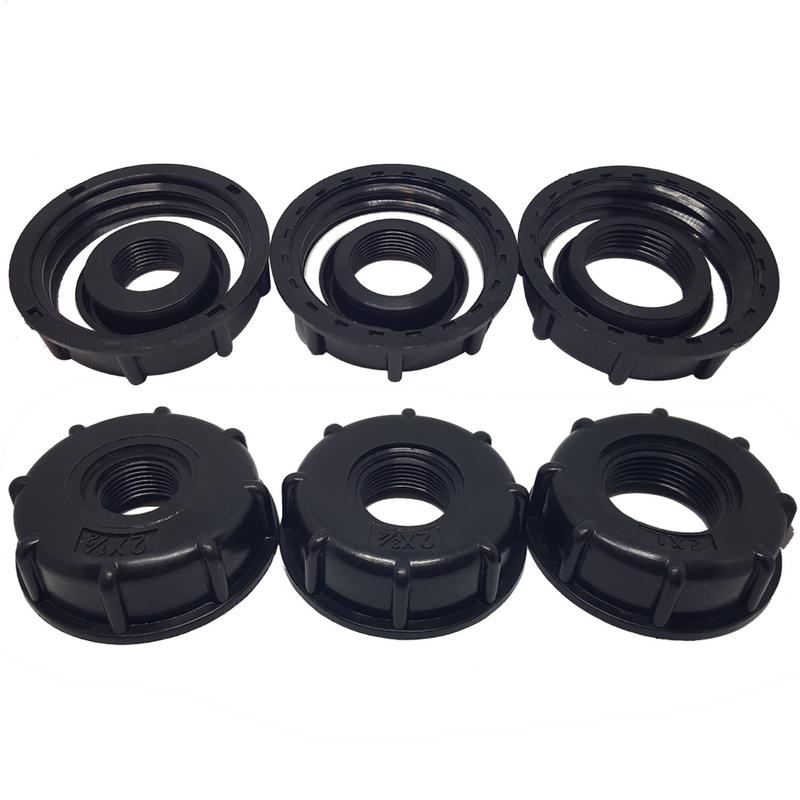 Durable IBC Tank Fittings Universal Coarse Threaded Cap 60mm Female Thread To 1/2 " 3/4" 1 " Water Tap Adapter Connector