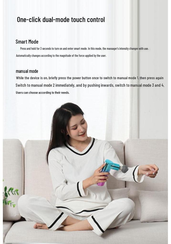 ONEPAL Silent Multi-Gear Brushless Motor Fascia Gun Massager for Muscle Relaxation and Myofascial Fitness