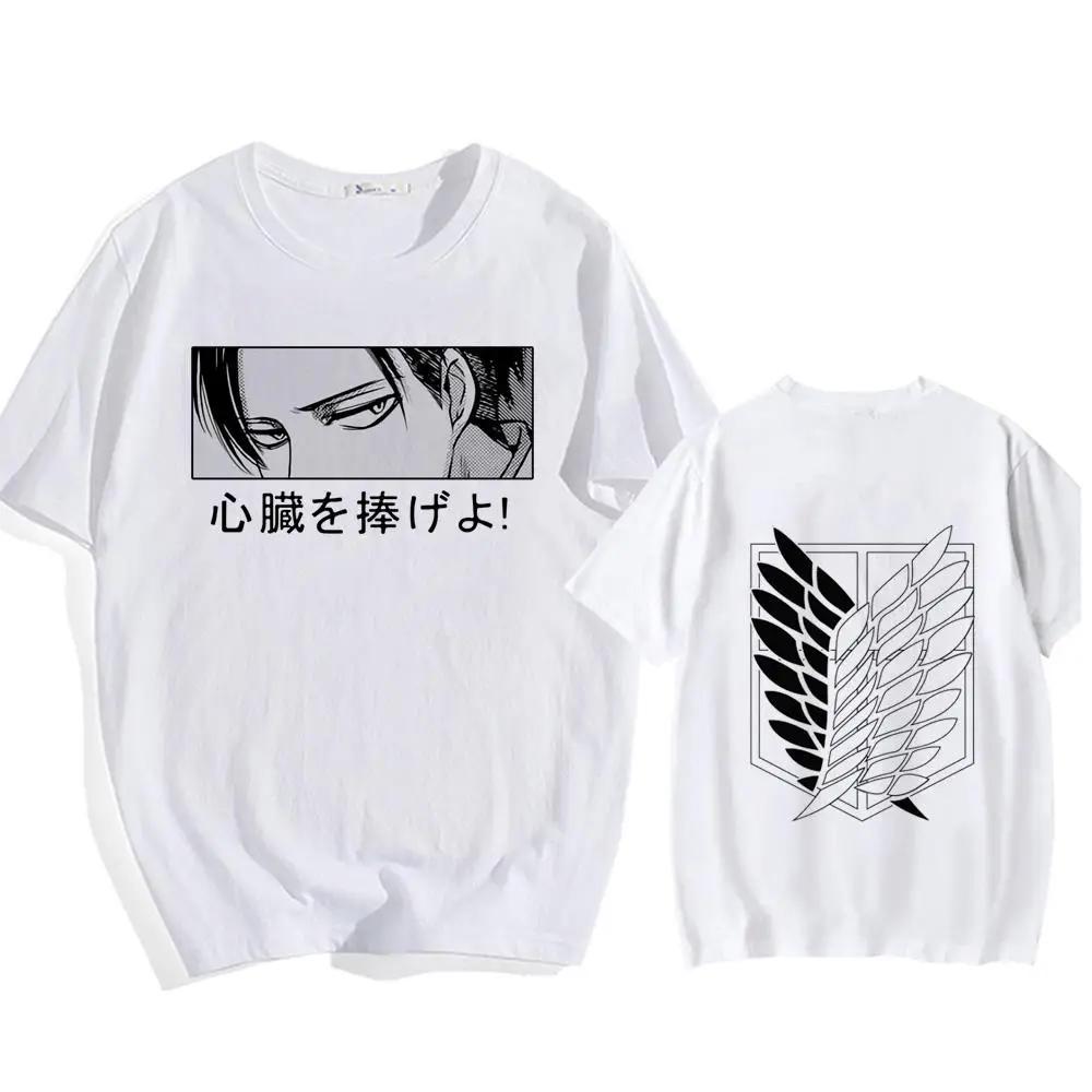 2025 Attack on Giants Men's T-shirt Cartoon Anime Graphic Summer 100% cotton Men's casual short-sleeved top T-shirt clothing