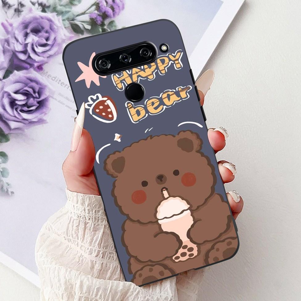 Funda For LG V40 ThinQ Case Cover Silicone Luxury Fashion Cute Cat Cool Shockproof Bumper Casing For LG V405 LM-V405 LM-V409N