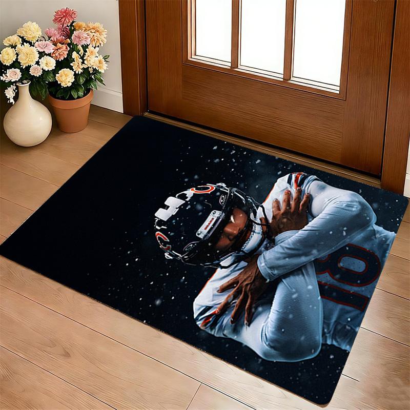 Football Player Living Room Nonslip Area Rug Soft Carpet For Bedroom Game Playroom Sofa Office Home Decor Doormat Christmas Gift C10244