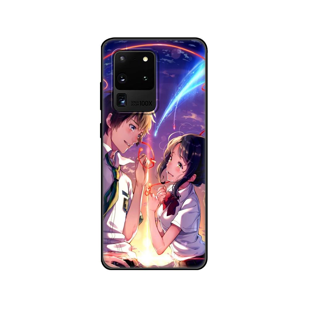 Black tpu Case For Samsung galaxy S20 /S20 PLUS/S20 ultra/S20+ /S20FE back cover Your Name