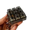 4/9 Tasti Tester Meccanico per Asse Tastiera LED Tasto Tastiera Giocattolo Antistress Fai da Te Pulsante Fidget Keycap Portachiavi Fidget Giocattoli Regalo