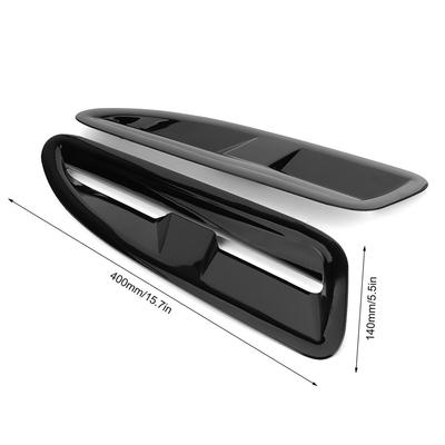 2Pcs Front Bonnet Vents Gloss Black For Jaguar XKR XK8