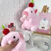 Delightful Bubble Blowing Capybara Plush Keychain Soft And Cuddly Apple Design For Kids