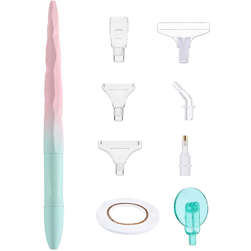 5D Diamond Painting Pen Roller Scroll Plating Wheel Point Drill Pens Kits Diamond Embroidery Accessories With Adhesive Tape Set