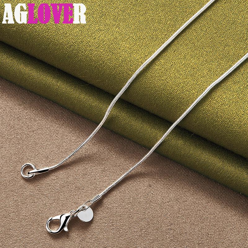 925 Sterling Silver Circle Rectangle Pendant Necklace Jewelry