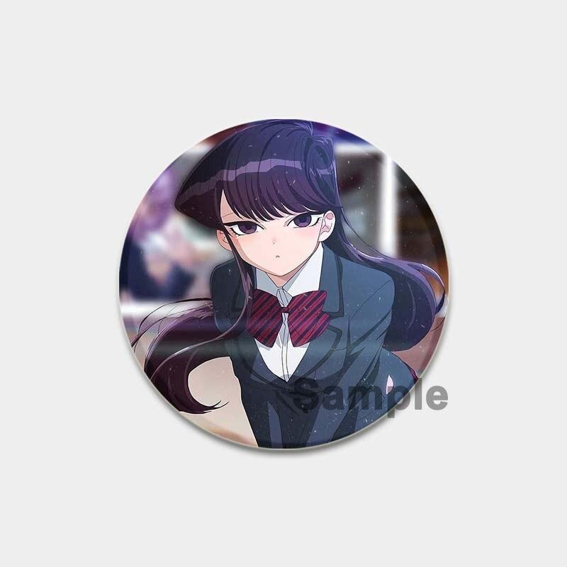 

58 мм аниме «Коми может T общаться», булавка с отворотом, значок для косплея с героями мультфильмов, креативные подарки, броши Gujian Одноклассники, милые булавки для рюкзаков