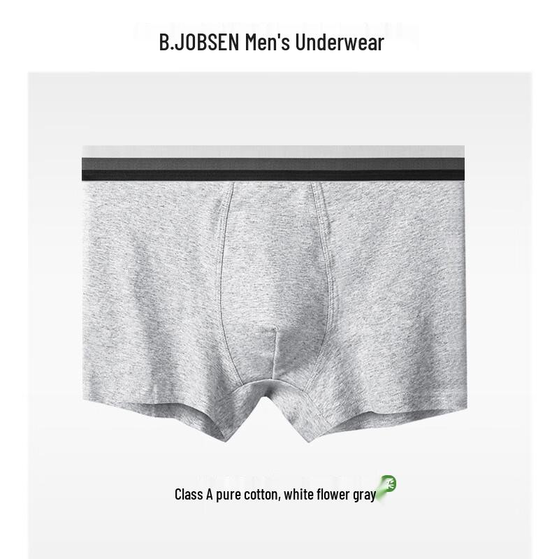 B.JOBSEN Men's Pure Cotton Antibacterial Boxer Briefs 2-Pack