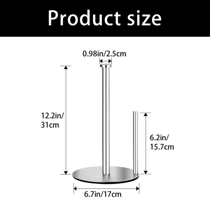 Modern Stainless Steel Paper Towel Holder for Kitchen and Bathroom Easyly To Install and Clean Hygienic Surfaces