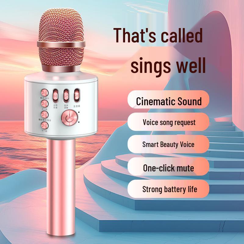 Wireless Bluetooth Microphone & Speaker for Home KTV and Mobile Singing
