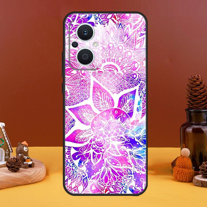 

Чехол с индийской цветочной хной и мандалой для OPPO Reno 4Z 5Z 8T 10 Pro 11 F 4 6 7 8 5 Lite OPPO Find X6 X5 Pro X2 X3 Lite OPPO Find X3 Neo