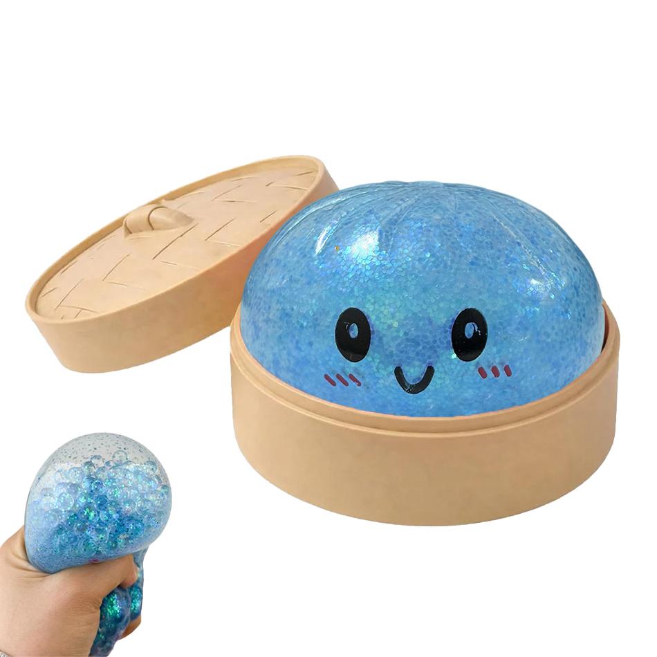 2026 Gold Bursting Water Droplets Simulated Dumpling Squishy Blind Box Relaxing Anxiety Antistress Rebound Squeeze Reliever Toy