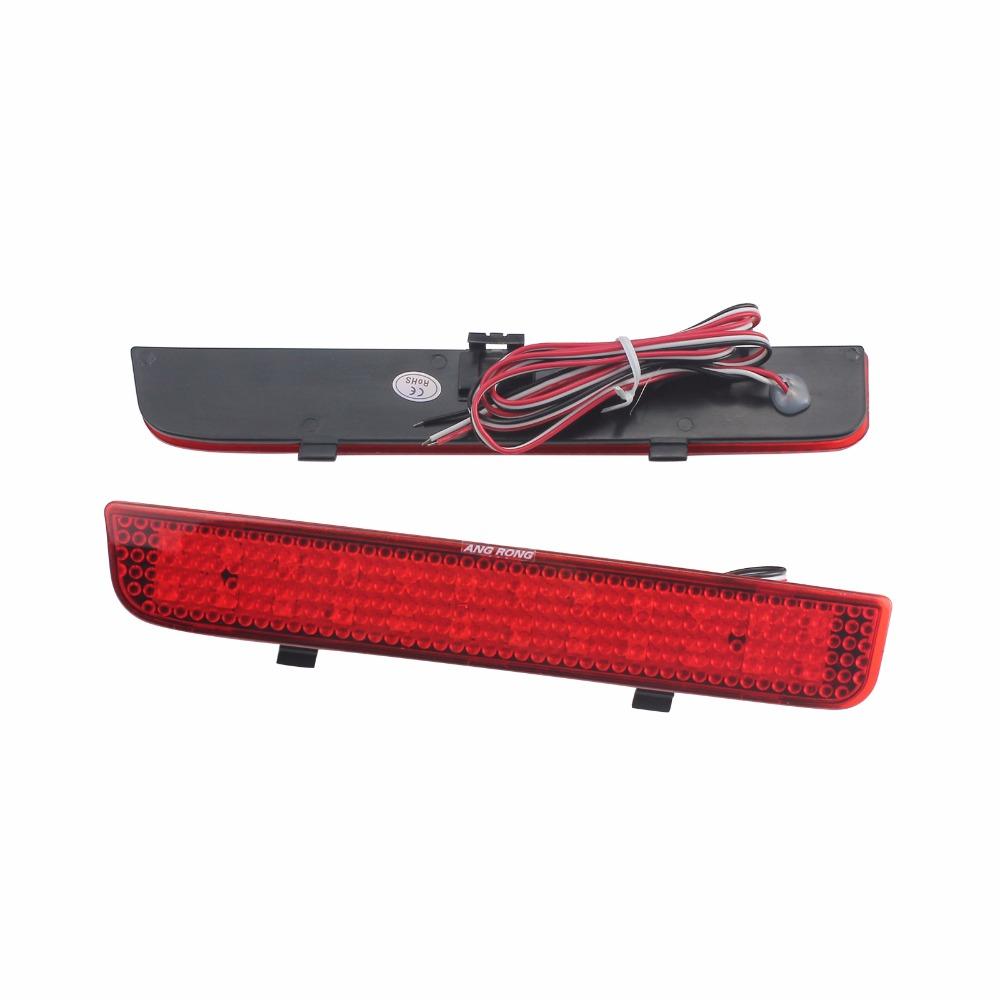 ANGRONG 2x Rear Bumper Reflector LED Brake Light For Range Rover L322 2003-2012 & Land Rover Freelander 2 LR2 2008-2013