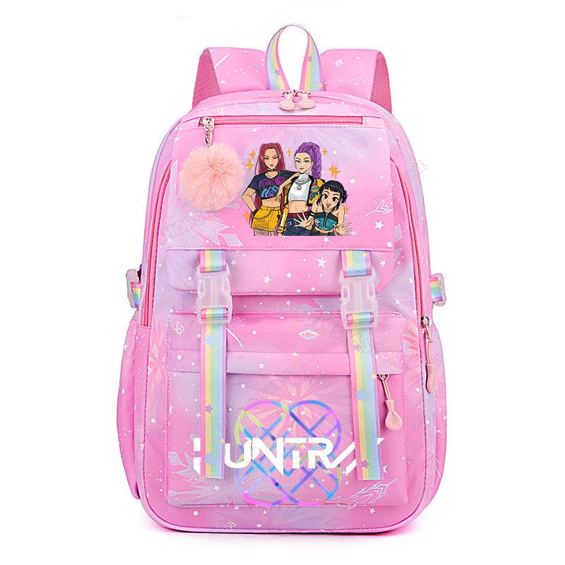 Korean Wave Demon Hunter Student School Bag Backpack Women'S Premium Light Backpack Large Capacity Outdoor