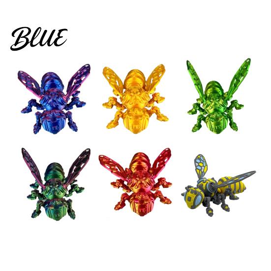 Figura di Ape da Collezione Figurine Meccanica Stampata in 3D Ornamento Calabrone con Giunti Mobili Giocattolo Vespa Articolato Giocattolo Fidget Decorazione Insetto