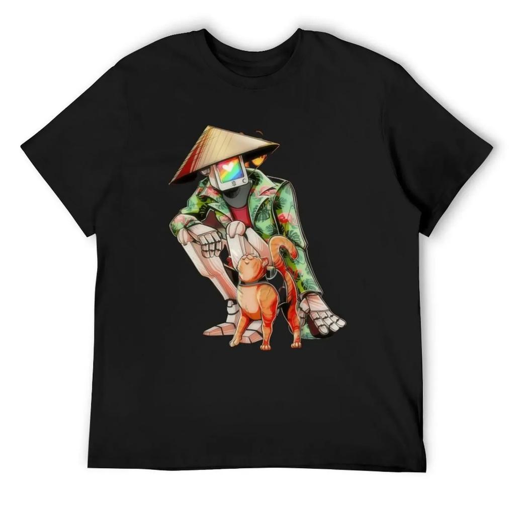 Stray Game Characters T-Shirt Animal Prinfor Boys Blue Archive Vintage Anime Shirt Designer Shirts Mens Vintage T Shirts