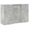 Reception Desk Concrete Grey 155x50x103.5 cm Engineered Wood