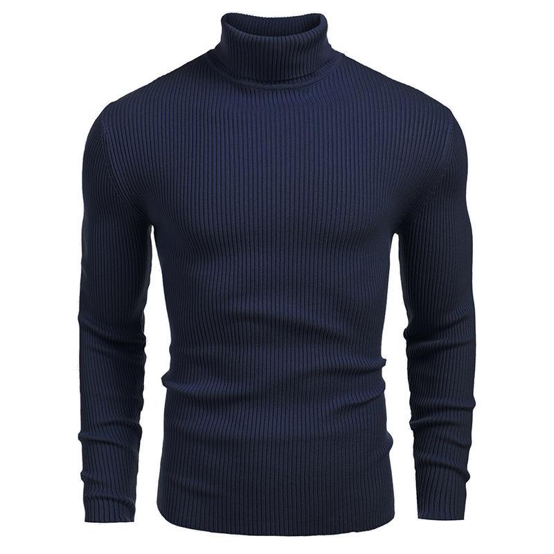 Autumn and Winter Sweater European and American Men's  Knitwear Men's Turtleneck Sweater Long-sleeved Pullover Sweater