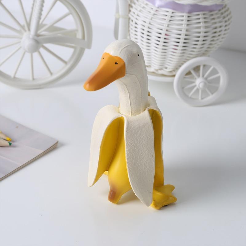 Banana Duck Sochy Dvůr zahradní Dekor Kreativní zahradní dekorace Vintage Ornament Domácí Sochy Příslušenství