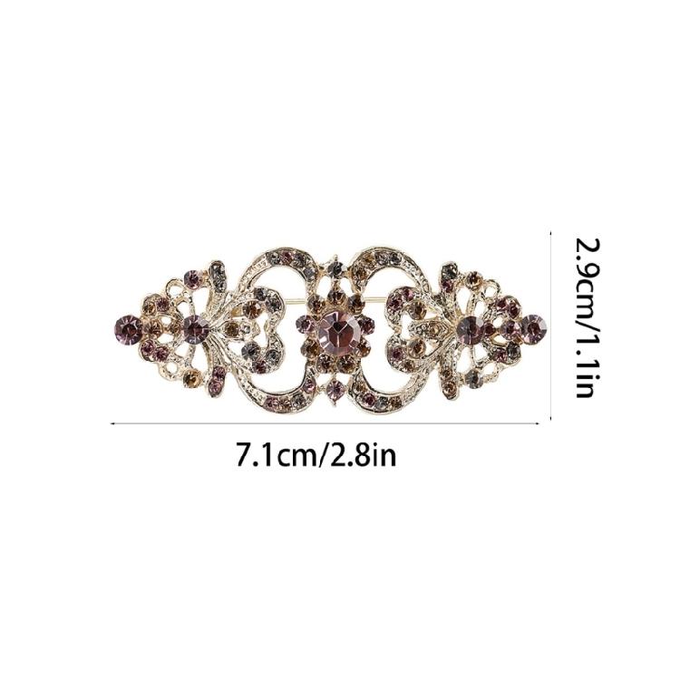 Multipurpose Crystals Bridal Jewelry Retro Floral Brooch Convenient for Weddings Parties Birthday Celebrations