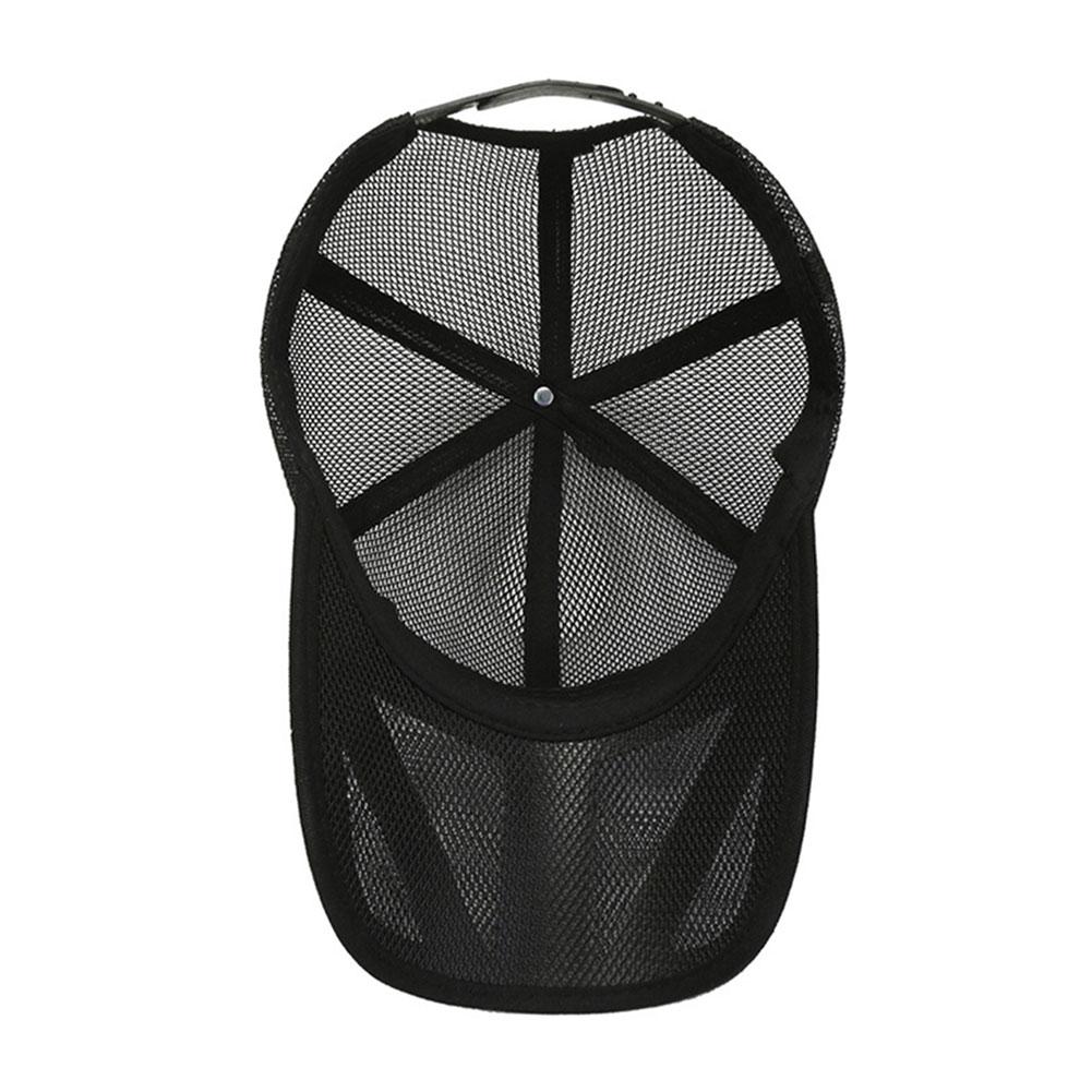 Men Cap Hollow Brim Breathable Mesh Cap Adjustable Comfortable Breathable Cap Outdoor Sunscreen Casual Cap