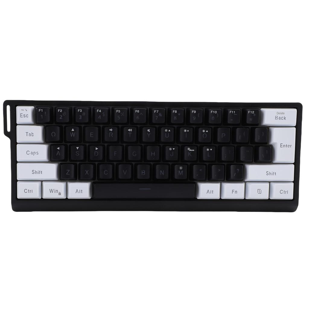 Wired Keyboard 60 Percent 61 Keys RGB Backlit Mechanical Feel Portable Computer Keyboard for Gaming Work