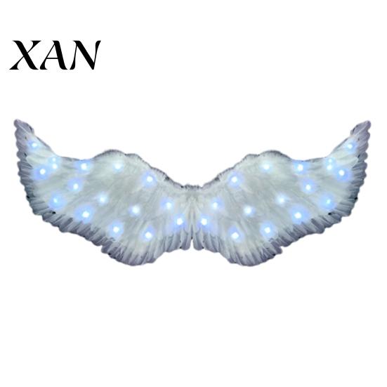 Angel Wings for Costumes LED Light Up Feather Costume Kids, Christmas Accessories Glowing Fairy Wings, Halloween Cosplay Party Performance Props