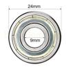 609ZZ Deep Groove Ball Bearing Double-Metal Seal Bearings Pre-Lubricated and Stable Performance Miniature 9x24x7mm